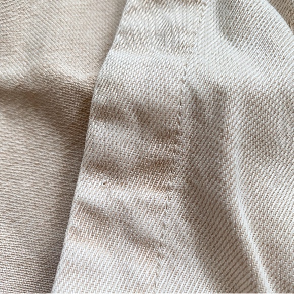 🐚 YOUNG FABULOUS & BROKE OATMEAL VOLUMINOUS LONG SLEEVE WRAP AROUND MINI DRESS! - Picture 14 of 16